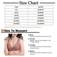 thumbnail image 1 of Scyoekwg Women Lace Front Button Bra Crochet Lace Trim Wirefree Push Up Closeure Comfortable Breathable Everyday Underwear Bras Yellow L, 1 of 6