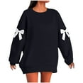 thumbnail image 1 of Scyoekwg Women Oversized Sweatshirts Crewneck Plus Size Sweatshirts Fashion Drop Shoulder Long Sleeve Comfy Pullover Outfits (Navy,XXXXXL), 1 of 6