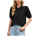 thumbnail image 1 of Scyoekwg Womens Summer Tops Ladies Blouses Dressy Casual Trendy Loose Going Out Tops Short Sleeve Womens Summer Fashion Cute T Shirts, 1 of 5