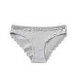thumbnail image 1 of Scyoekwg Women's Cotton Underwear Seamless Hipster Panties Solid Color Stretchy Comfort Ladies Underpants Mid Waisted Underwear Briefs(Gray,L), 1 of 3