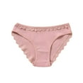 thumbnail image 1 of Scyoekwg Women's Cotton Underwear Seamless Hipster Panties Solid Color Stretchy Comfort Ladies Underpants Mid Waisted Underwear Briefs(Pink,M), 1 of 3