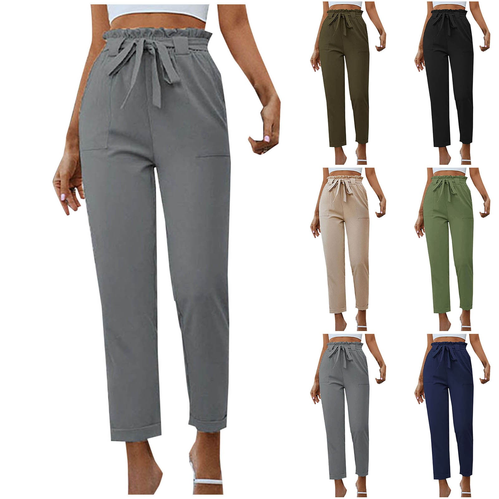 wybzd Women's Dressy Casual Stretchy Work Pants, High Waist wybzd Women's Dressy Casual Stretchy Work Pants, High Waist