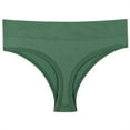 thumbnail image 1 of Scyoekwg Women's Underwear Bikinis Briefs Fashion Solid Color Mid Waisted Bikini Underwear Hipster Panties Bikini Panties Ladies Panties Breathable Underpants(Green,M), 1 of 1