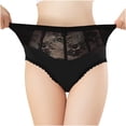 thumbnail image 1 of Scyoekwg Women's Underwear Hipster Panties Lace Solid Color Stretchy Comfort High Waisted Underwear Ladies Underpants Briefs(Black,XL), 1 of 6