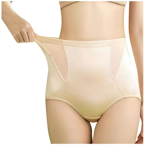 Scyoekwg Women's Underwear Hipster Panties Lace Solid Color Stretchy Comfort High Waisted Underwear Ladies Underpants Underpants(Khaki,XXL)