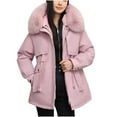 thumbnail image 1 of Scyoekwg Women's Winter Windproof Jackets Warm Thicken Parka Jackets Hooded Long Sleeve Thermal Quilted Jackets with Pockets (Pink,XXL), 1 of 4