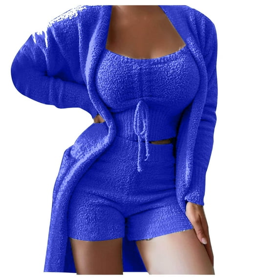 Scyoekwg Womens 2 Piece Outfit Tracksuits Fall Outfits Long Sleeve Tops Shorts Casual Matching Outfits Fashion Two Piece Set Lounge Set (Dark Blue,XXXL)