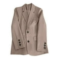 thumbnail image 1 of Scyoekwg Womens Blazer Button Lapel Blazer Fall Coats Business Casual Trendy Solid Color Lightweight Long Sleeve Offices Work Suit Coats(Khaki,L), 1 of 4