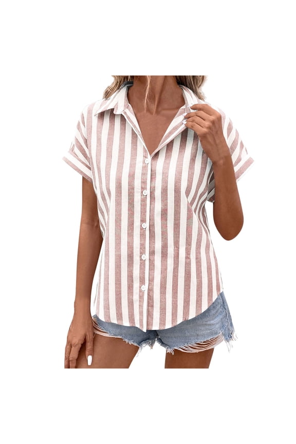 Womens Dressy Blouses Loose Ladies Blouses Dressy Casual Short Sleeve Tops Womens Summer Fashion Shirt Women's Shirts Casual Comfy Clothes