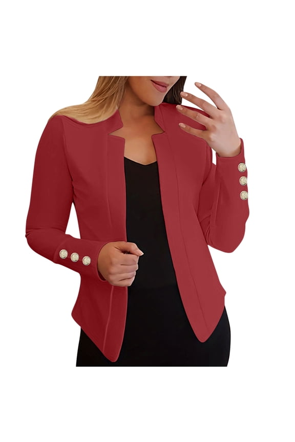Womens Cardigans Lightweight Fall Coats Casual Solid Color Open Front Cardigan Jacket Coat Trendy Loose Long Sleeve Cardigan(Red,XXXXL)