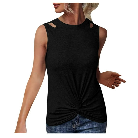Scyoekwg Hawaiian Tank Tops for Women Sleeveless Loose Women's Shirts Casual Womens Summer Fashion Tops Comfy Clothes Shirt Ladies Blouses Dressy Casual