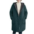 thumbnail image 1 of Scyoekwg Womens Jacket Clothing Casual Cotton Jacket Thickened Cold-Proof Soft Hooded Jacket Long Sleeve Winter Warm Jackets Loose Solid Color Outerwear (Army Green,XXL), 1 of 8