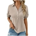thumbnail image 1 of Scyoekwg Casual Womens Tops Loose Cute T Shirts Short Sleeve Trendy Ladies Blouses Dressy Casual Going Out Tops Womens Summer Fashion, 1 of 7