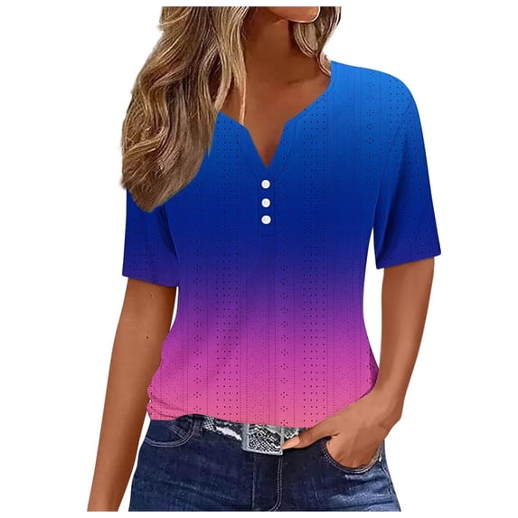 Scyoekwg Womens Tunic Tops Short Sleeve Trendy Loose Womens Going Out Outfits Womens Summer Fashion Short Sleeve Tops Ladies Blouses Dressy Casual Comfy Clothes