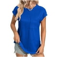 thumbnail image 1 of Scyoekwg Womens Summer Tops Short Sleeve Cute T Shirts Trendy Loose Going Out Tops Ladies Blouses Dressy Casual Womens Summer Fashion, 1 of 4