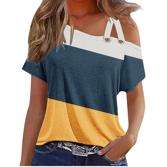 Scyoekwg Womens Summer Fashion Womens Going Out Outfits Womens Summer Fashion Loose Short Sleeve Tops Comfy Clothes Ladies Blouses Dressy Casual Trendy
