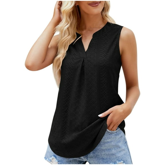 Scyoekwg Casual Tank Top for Women Sleeveless Womens Summer Fashion Loose Ladies Blouses Dressy Casual Trendy Basic Tank Tops Going Out Top Clothes