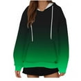 thumbnail image 1 of Scyoekwg Womens Sweatshirt Drawstring Hoodie with Pocket Pullover Casual Gradient Color Fall Sweatshirt Loose Long Sleeve Pullover(Army Green,XL), 1 of 4