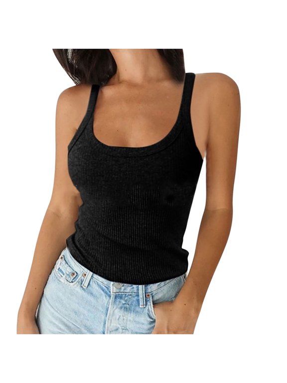 Work Out Tank Tops Womens Sleeveless Shirt Women's Shirts Casual Tops Loose Comfy Clothes Ladies Blouses Dressy Casual Womens Summer Fashion