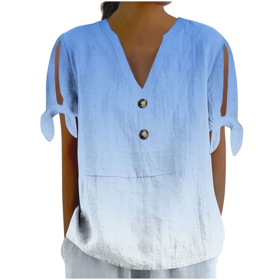 Scyoekwg Womens Dressy Blouses Womens Western Clothing Short Sleeve Tops Loose Womens Summer Fashion Cute T Shirts Ladies Blouses Dressy Casual Trendy
