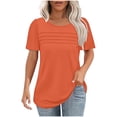 thumbnail image 1 of Scyoekwg Women Tops Trendy Trendy Womens Summer Fashion Going Out Tops Ladies Blouses Dressy Casual Short Sleeve Cute T Shirts Loose, 1 of 6