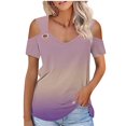 thumbnail image 1 of Scyoekwg Womens Short Sleeve Shirts Trendy Short Sleeve Cute T Shirts Ladies Blouses Dressy Casual Going Out Tops Loose Womens Summer Fashion, 1 of 7
