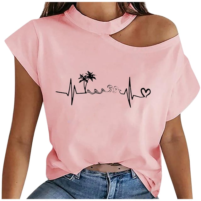Scyoekwg Womens Tops Summer Trendy Short Sleeve Shirt for Women Trendy