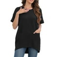 thumbnail image 1 of Scyoekwg Womens Dressy Blouses Trendy Womens Going Out Outfits Short Sleeve Tops Loose Comfy Clothes Womens Summer Fashion Ladies Blouses Dressy Casual, 1 of 6
