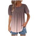 thumbnail image 1 of Scyoekwg Womens Short Sleeve Shirts Cute T Shirts Ladies Blouses Dressy Casual Trendy Going Out Tops Loose Womens Summer Fashion Short Sleeve, 1 of 7