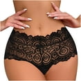 thumbnail image 1 of Scyoekwg Womens Underwear Comfy Cheeky Panties Breathable Briefs Ladies Underwear Panties Lace Hollow Underwear Panties Hipster Briefs (Black,S), 1 of 7
