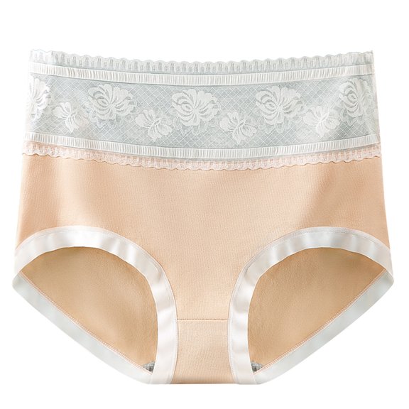Scyoekwg Womens Underwear Cotton Comfort High Waisted Underwear Bikini Underwear Hipster Panties Knickers Stretchy Underpants(Khaki,L)