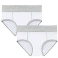 thumbnail image 1 of Scyoekwg Womens Underwear Cotton Patchwork Stretchy Comfort Seamless Hip Lifting Mid Waisted Underwear Ladies Underpants Hipster Panties Pack of 2(White,XXXXXL), 1 of 2