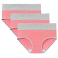 thumbnail image 1 of Scyoekwg Womens Underwear High Waisted Panties Cotton Women's Physiological Underpants Patchwork High Waisted Underwear Ladies Underpants Hipster Panties Underpants Pack of 3(Watermelon Red,XL), 1 of 8