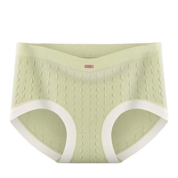 Scyoekwg Womens Underwear Stretchy Comfort Hipster Panties Mid Waisted Underwear Butt Lifting Ladies Underpants Patchwork Briefs(Green,Free Size)
