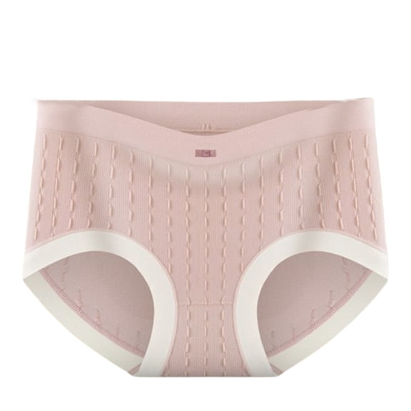 Scyoekwg Womens Underwear Stretchy Comfort Hipster Panties Mid Waisted Underwear Butt Lifting Ladies Underpants Patchwork Briefs(Pink,Free Size)