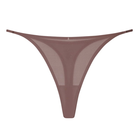 Scyoekwg Womens Underwear Thong Ladies Panties Fashion Breathable Low Waisted Bikini Underwear Hipster Panties T-back Solid Color Briefs(Khaki,M)