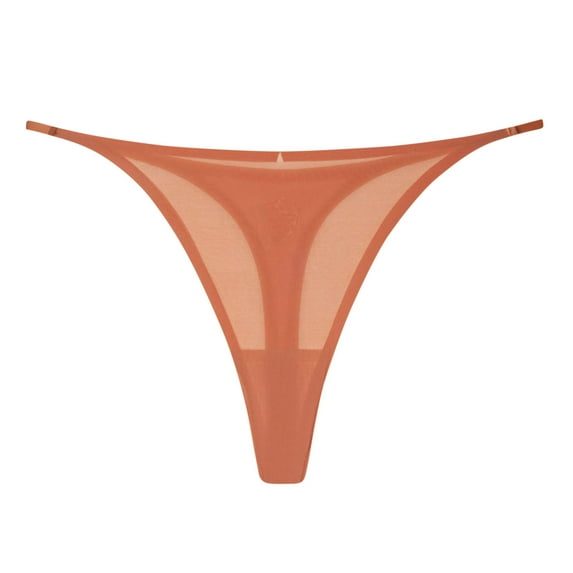 Scyoekwg Womens Underwear Thong Ladies Panties Fashion Breathable Low Waisted Bikini Underwear Hipster Panties T-back Solid Color Briefs(Yellow,L)
