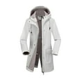 thumbnail image 1 of Scyoekwg Womens Waterproof Rain Jacket Fleece Lined Rain Coats With Hooded Trench Coat Windbreaker Outdoor Raincoats (White,M), 1 of 8