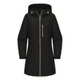 thumbnail image 1 of Scyoekwg Womens Waterproof Rain Jacket Hooded Long Windbreaker Long Sleeve Windproof Jacket Running Outdoor Raincoat Outerwear (Black,XL), 1 of 9
