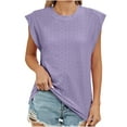 thumbnail image 1 of Scyoekwg Work Tank Tops for Women Office Sleeveless Trendy Going Out Top Loose Womens Summer Fashion Ladies Blouses Dressy Casual Tshirt, 1 of 8