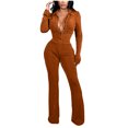 thumbnail image 1 of Scyoekwg Workout Outfits For Women Slim Long Sleeve Tops Wide Leg Pants Matching Outfits Fashion Casual Sweatsuit Tracksuit (Red,S), 1 of 6