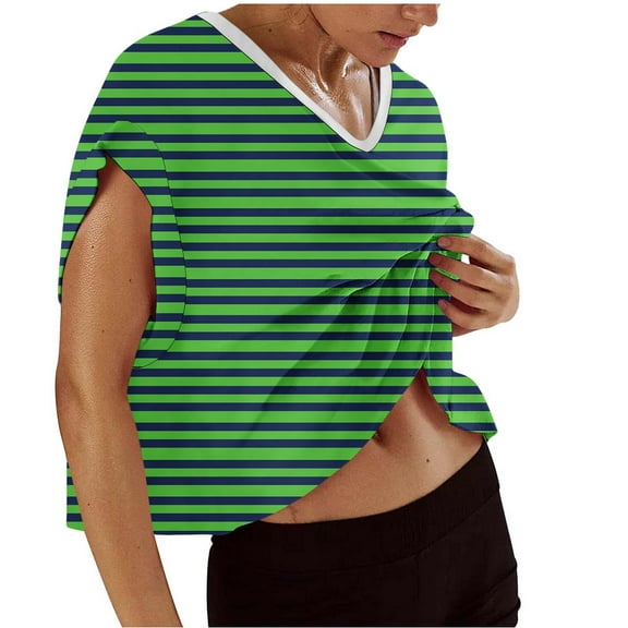 Scyoekwg Womens Short Sleeve Tops Loose Ladies Blouses Dressy Casual Women's Shirts Casual Short Sleeve Tops Womens Summer Fashion Comfy Clothes