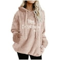 thumbnail image 1 of Scyoekwg Yes I'm Still Freezing -Me 24:7 Graphic Sweatshirts for Women Warm Fleece Hoodies Drawstring Hooded Pullover Long Sleeve Fall Sweatshirt with Pockets (Pink,XXL), 1 of 6