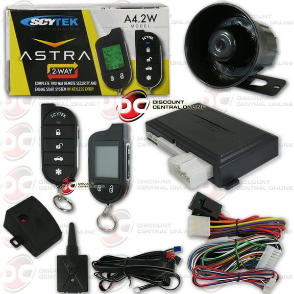 Scytek Astra A4.2W Car Alarm And Vehicle Security System With Keyless Entry And Remote Start