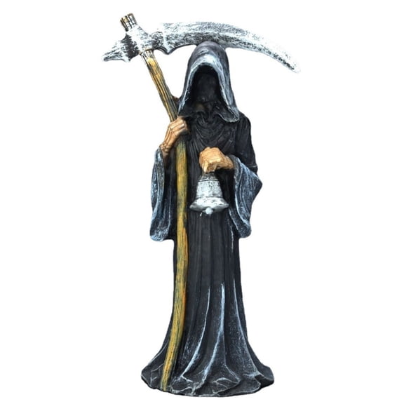 Scythe Death God Sculpture Detailed Resins Decoration Mystically Desktop Ornament Halloween Home Garden Decors