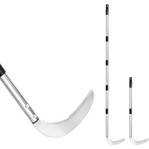 Scythe Tool, Efficient Weeding Sickle Sharp Garden Tool for Yard Farm | Adjustable Long Handle Sickle Garden Tool for Garden, Yard Fields & Overgrown Area
