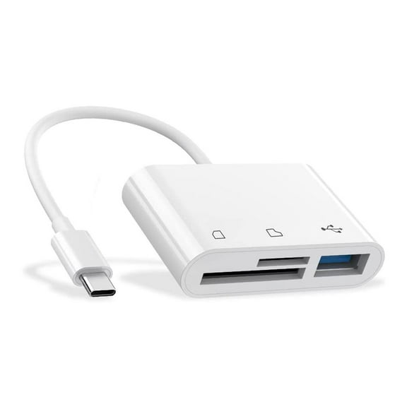 GJX Sd Tf Memory Card Reader, Compatible With Ipad Pro, Macbook Pro/Air, 3-In-1 Usb Camera Card Reader Adapter And More Devices