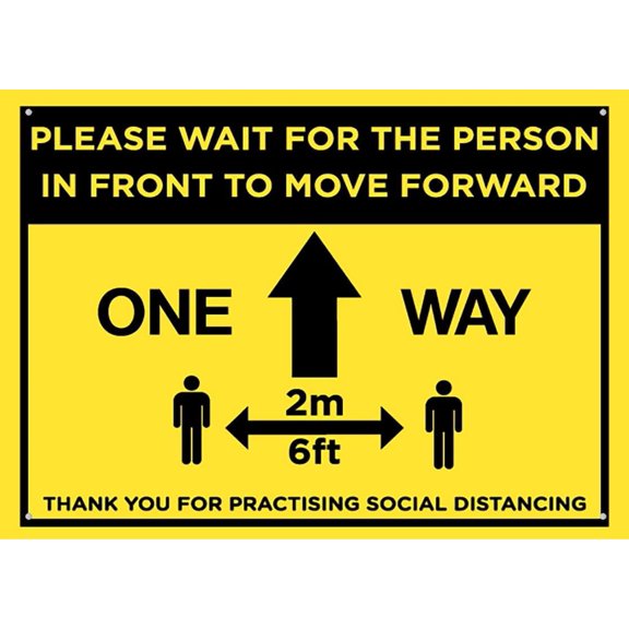 Sd100 One Way Warning Sign - 8"x12" Vintage Metal Tin, Road Decor, Traffic Control, One-Way Direction Rule