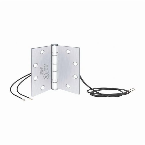Electrified Hinge, Stainless Steel, Satin Chrome, Includes: MOUNTING HARDWARE PTH-4Q