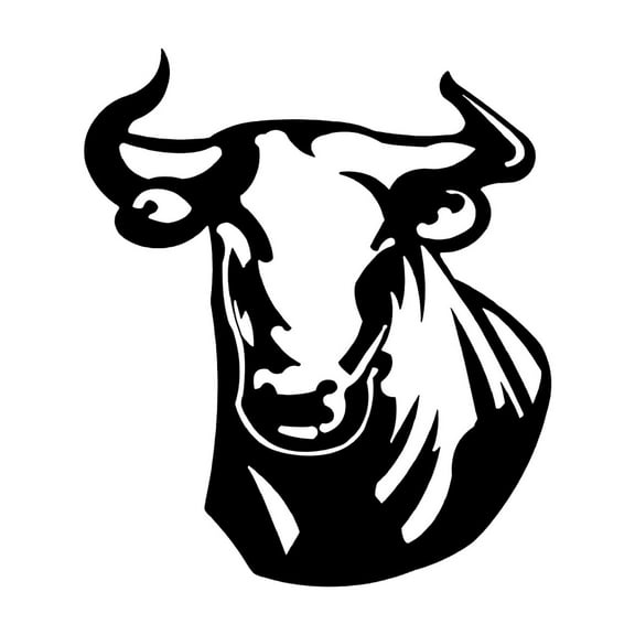 ​Sdcart Bull Head Metal Wall Art - Ranch Style Cattle Silhouette Decor Gallery Flat Iron Artwork Farm Animal Head Sculpture Western Theme Barn Decor Contemporary Farmhouse Accent Matte Finish​